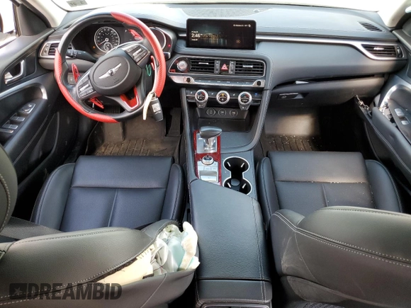 2022 Genesis G70 2.0T z VIN KMTG34TA2NU097012, wystawiony jako Copart lot #72409144 z przebiegiem 56 103 mil mil oraz Szkoda całkowita • Salvage title. Historia ofert i sprzedaży dostępna na DreamBid. Obrazek 8.