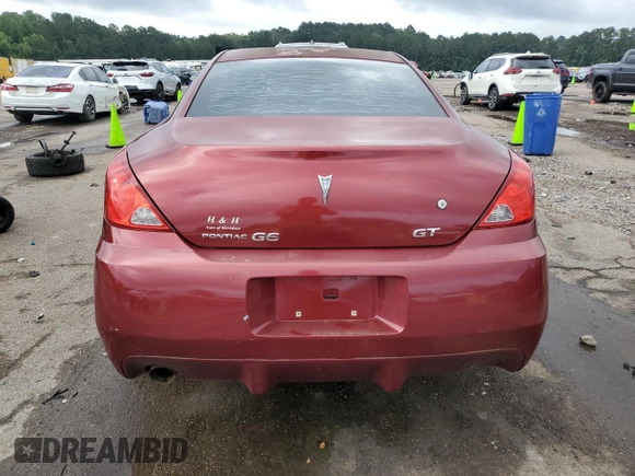 2008 Pontiac G6 GT with VIN 1G2ZH17N984289315, listed as a Copart auction lot 61216885 with 180,592 mi miles and Salvage title. Bid and sale history available at DreamBid. Image 6.