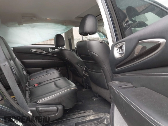 2019 Infiniti QX60 Luxe with VIN 5N1DL0MM1KC566946, listed as a IAAI auction lot 41887596 with 108,035 mi miles and . Bid and sale history available at DreamBid. Image 8.