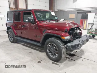 2021 Jeep Wrangler Unlimited Sport S z VIN 1C4HJXDN1MW596334, wystawiony jako IAAI lot #41730278 z przebiegiem 64 126 mil mil oraz . Historia ofert i sprzedaży dostępna na DreamBid. Obrazek 1.