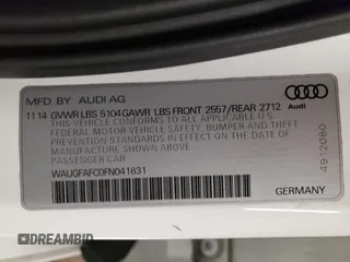 2015 Audi A6 2.0T Premium Plus with VIN WAUGFAFC0FN041631, listed as a Copart auction lot 35958773 with 108,025 mi miles. Bid and sale history available at carsss.com. Image 12.