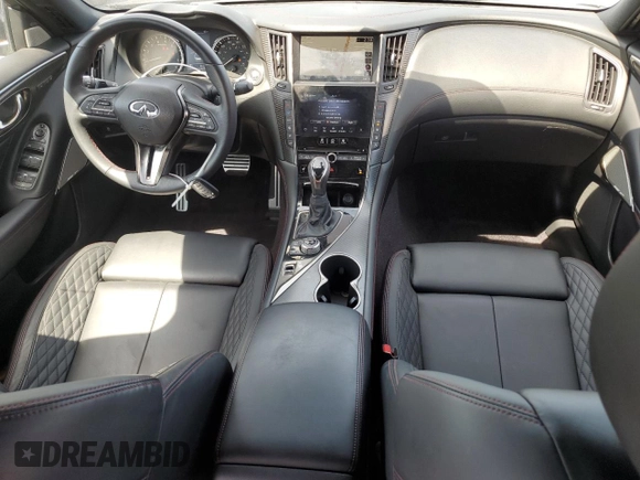 2023 Infiniti Q50 Red Sport 400 with VIN JN1FV7DP8PM570247, listed as a Copart auction lot 51143775 with 8,919 mi miles and Clean Title. Bid and sale history available at DreamBid. Image 8.