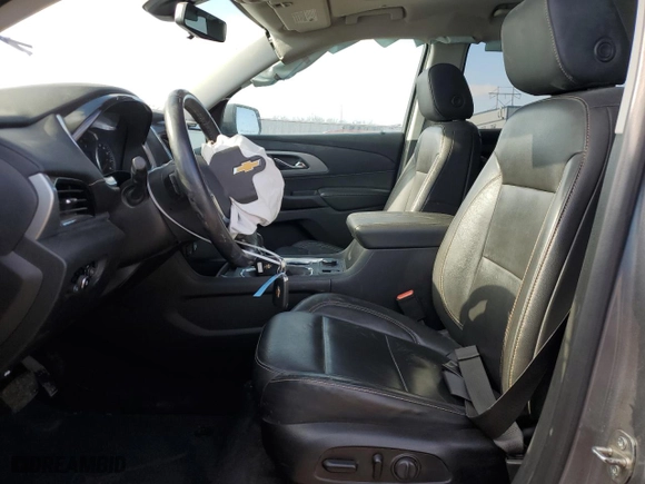 2021 Chevrolet Traverse LT Leather with VIN 1GNEVHKW2MJ174540, listed as a Copart auction lot 46946675 with 57,603 mi miles and Salvage Title. Bid and sale history available at carsss.com. Image 7.