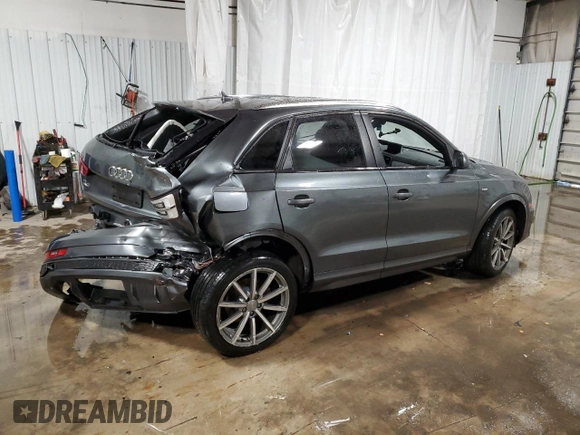 2018 Audi Q3 Premium with VIN WA1ECCFS3JR026977, listed as a Copart auction lot 44118955 with 94,373 mi miles and Salvage title. Bid and sale history available at DreamBid. Image 3.