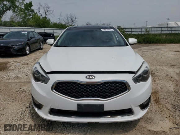 2014 Kia Cadenza Premium z VIN KNALN4D71E5121043, wystawiony jako Copart lot #59667395 z przebiegiem 244 797 mil mil oraz Czysty tytuł • Clean title. Historia ofert i sprzedaży dostępna na DreamBid. Obrazek 5.