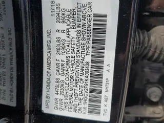 2019 Honda Accord Touring with VIN 1HGCV2F91KA003438, listed as a Copart auction lot 62588035 with 60,316 mi miles and Salvage title. Bid and sale history available at DreamBid. Image 12.