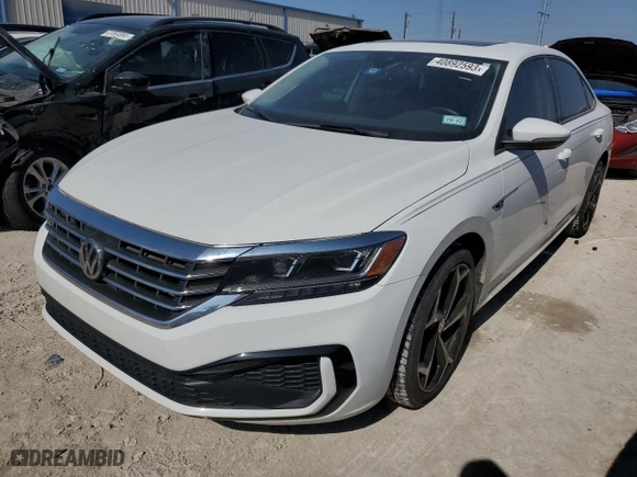 2020 Volkswagen Passat 2.0T R-Line with VIN 1VWMA7A38LC023753, listed as a Copart auction lot 40892593 with 48,073 mi miles. Bid and sale history available at carsss.com. Image 1.