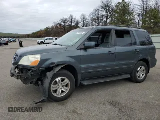 2005 Honda Pilot EX-L z VIN 2HKYF18735H551087, wystawiony jako Copart lot #53953665 z przebiegiem Nie podano mil oraz Szkoda całkowita • Salvage title. Historia ofert i sprzedaży dostępna na DreamBid. Obrazek 1.