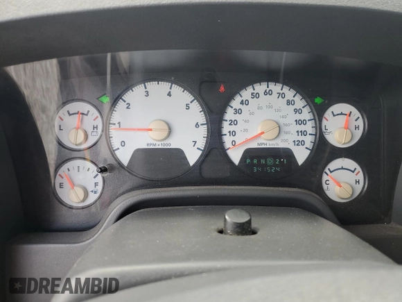 2007 Dodge 1500 Laramie with VIN 1D7HU18237S239582, listed as a Copart auction lot 60038875 with 341,524 mi miles and Salvage title. Bid and sale history available at DreamBid. Image 9.