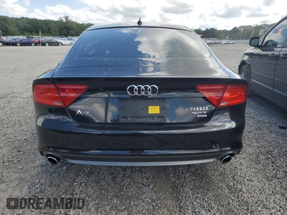 2012 Audi A7 Prestige with VIN WAU2GAFC1CN069845, listed as a Copart auction lot 55903315 with 79,485 mi miles and Salvage title. Bid and sale history available at DreamBid. Image 6.