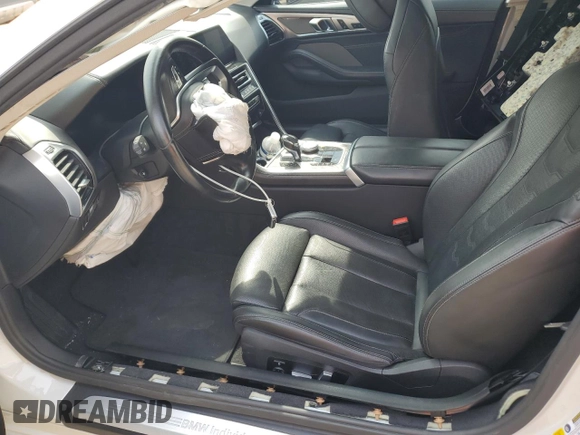 2020 BMW 8 Series 840i with VIN WBAAE2C0XLCE05217, listed as a Copart auction lot 72896824 with 0 mi miles and Salvage Title. Bid and sale history available at carsss.com. Image 7.
