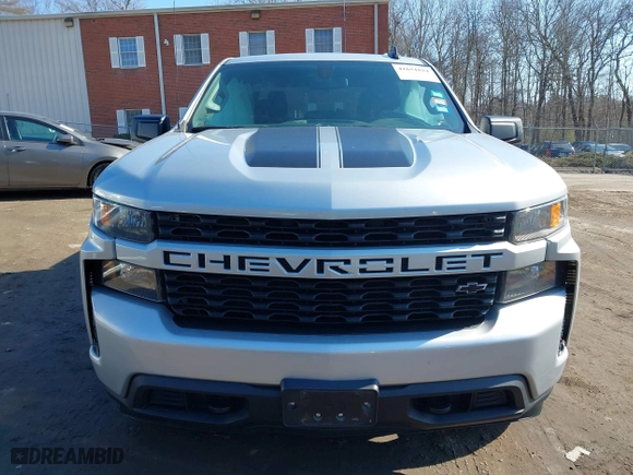 2021 Chevrolet Silverado 1500 Custom with VIN 1GCPYBEK6MZ297547, listed as a IAAI auction lot 41651824 with 107,804 mi miles. Bid and sale history available at carsss.com. Image 12.