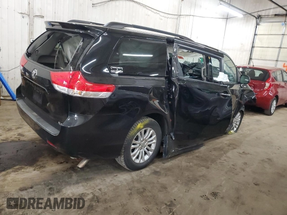 2011 Toyota Sienna XLE AAS with VIN 5TDYK3DC6BS133784, listed as a Copart auction lot 50106685 with 0 mi miles and Salvage Title. Bid and sale history available at carsss.com. Image 3.