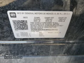 2024 Chevrolet Blazer RS with VIN 3GNKBKRS3RS138082, listed as a Copart auction lot 62945315 with 25,459 mi miles and Salvage title. Bid and sale history available at DreamBid. Image 14.