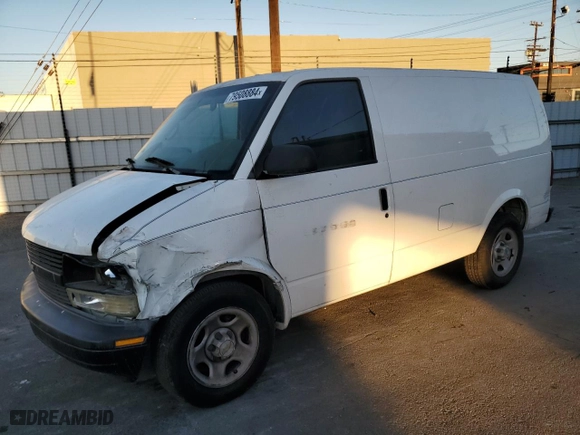 2003 Chevrolet Astro Cargo Van with VIN 1GCDM19X53B126066, listed as a Copart auction lot 79508884 with 153,780 mi miles and Salvage Title. Bid and sale history available at carsss.com. Image 1.