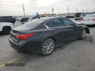 2014 Infiniti Q50 Premium with VIN JN1BV7ARXEM687233, listed as a Copart auction lot 58828595 with 122,813 mi miles and Salvage title. Bid and sale history available at DreamBid. Image 3.