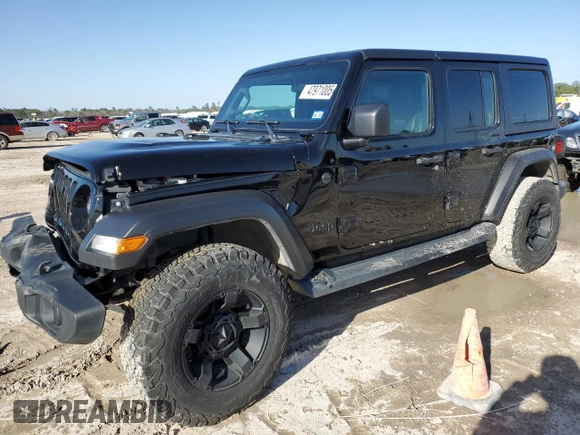 2022 Jeep Wrangler Unlimited Sport with VIN 1C4HJXDG4NW206622, listed as a Copart auction lot 47971005 with 62,240 mi miles and Salvage Title. Bid and sale history available at DreamBid. Image 1.
