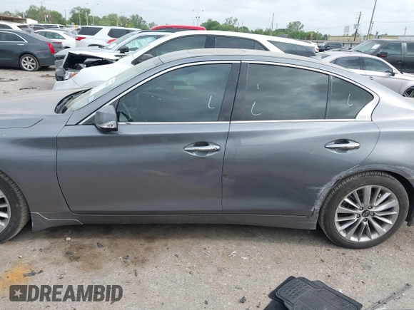 2021 Infiniti Q50 Luxe with VIN JN1EV7BP6MM702593, listed as a IAAI auction lot 41945690 with 53,083 mi miles and . Bid and sale history available at DreamBid. Image 15.