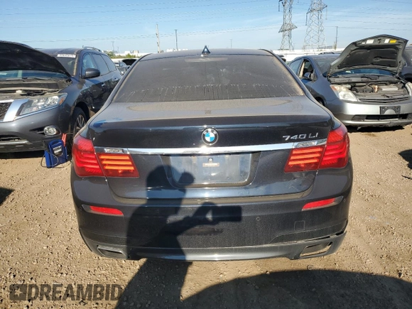 2015 BMW 7 Series 740Li with VIN WBAYE4C56FD138966, listed as a Copart auction lot 69240874 with 94,558 mi miles and Salvage Title. Bid and sale history available at DreamBid. Image 6.