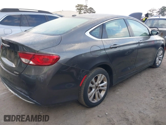 2015 Chrysler 200 Limited with VIN 1C3CCCAB4FN603345, listed as a IAAI auction lot 41960717 with 175,737 mi miles. Bid and sale history available at carsss.com. Image 4.