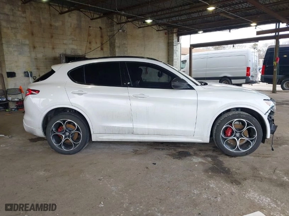 2021 Alfa Romeo Stelvio Ti with VIN ZASPAKBN3M7D13693, listed as a IAAI auction lot 41584848 with 46,016 mi miles. Bid and sale history available at carsss.com. Image 14.