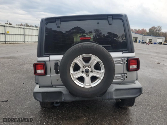 2018 Jeep Wrangler Unlimited Sport S with VIN 1C4HJXDN8JW223058, listed as a Copart auction lot 82550094 with 86,446 mi miles and Salvage Title. Bid and sale history available at carsss.com. Image 6.