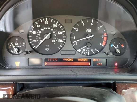 2003 BMW 5 Series 540iA with VIN WBADN63423GN89436, listed as a Copart auction lot 77519294 with 187,870 mi miles and Salvage Title. Bid and sale history available at carsss.com. Image 9.