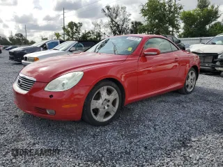 2005 Lexus SC 430 z VIN JTHFN48Y350063712, wystawiony jako Copart lot #64787075 z przebiegiem Nie podano mil oraz Szkoda całkowita • Salvage title. Historia ofert i sprzedaży dostępna na DreamBid. Obrazek 1.