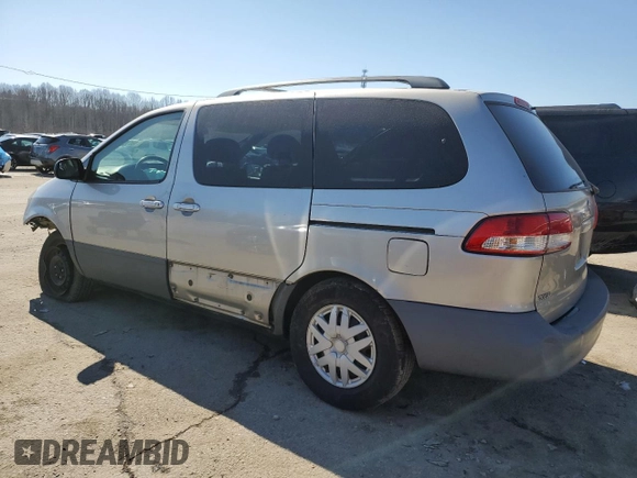 2002 Toyota Sienna CE with VIN 4T3ZF19C32U414347, listed as a Copart auction lot 46106115 with 268,713 mi miles and Salvage Title. Bid and sale history available at carsss.com. Image 2.