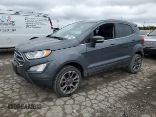 2020 Ford EcoSport Titanium z VIN MAJ6S3KL4LC330701, wystawiony jako Copart lot #57822495 z przebiegiem 541 395 mil mil oraz Szkoda całkowita • Salvage title. Historia ofert i sprzedaży dostępna na DreamBid. Obrazek 1.