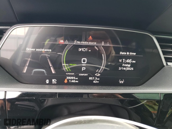 2021 Audi e-tron Sportback Prestige z VIN WA13ABGE6MB037548, wystawiony jako Copart lot #45375615 z przebiegiem 39 095 mil mil oraz Szkoda całkowita • Salvage title. Historia ofert i sprzedaży dostępna na DreamBid. Obrazek 9.