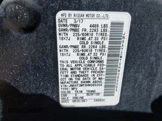 2017 Nissan Rogue SL with VIN JN8AT2MT8HW395084, listed as a IAAI auction lot 41858587 with 219,849 mi miles and . Bid and sale history available at DreamBid. Image 9.
