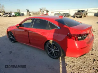 2024 Honda Civic Sedan Touring with VIN 2HGFE1F96RH321560, listed as a Copart auction lot 87313714 with 0 mi miles and Salvage Title. Bid and sale history available at carsss.com. Image 2.