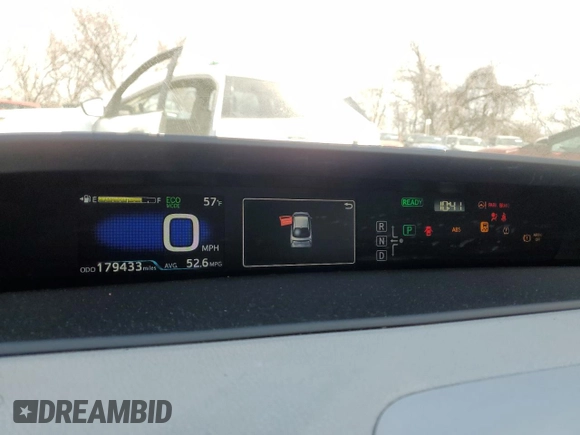 2016 Toyota Prius Two with VIN JTDKBRFU5G3508474, listed as a Copart auction lot 48248075 with 179,433 mi miles and Salvage Title. Bid and sale history available at DreamBid. Image 9.