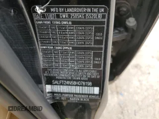 2008 Land Rover LR2 HSE with VIN SALFT24N58H078198, listed as a Copart auction lot 53687655 with 113,619 mi miles and Salvage Title. Bid and sale history available at DreamBid. Image 13.