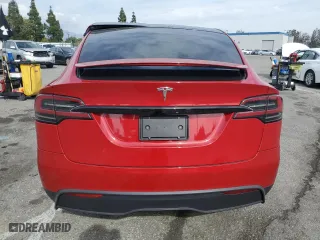 2022 Tesla Model X with VIN 7SAXCAE55NF363289, listed as a Copart auction lot 42247713 with 0 mi miles. Bid and sale history available at carsss.com. Image 6.
