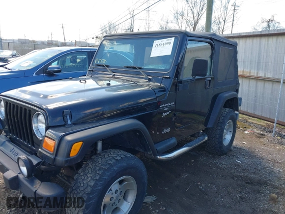2000 Jeep Wrangler Sport with VIN 1J4FA49S8YP749547, listed as a IAAI auction lot 41861030 with 110,186 mi miles and . Bid and sale history available at DreamBid. Image 14.