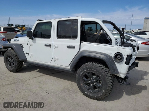 2023 Jeep Wrangler Sport S with VIN 1C4HJXDN8PW523532, listed as a Copart auction lot 46951955 with 14,642 mi miles and Clean Title. Bid and sale history available at DreamBid. Image 2.