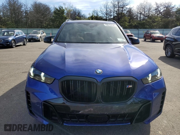 2024 BMW X5 M60i with VIN 5UX33EU07R9U78919, listed as a Copart auction lot 70676234 with 14,301 mi miles and Salvage Title. Bid and sale history available at carsss.com. Image 5.