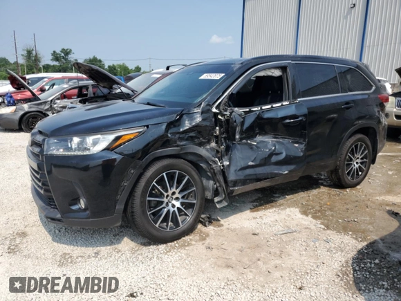 2018 Toyota Highlander SE with VIN 5TDJZRFH1JS884265, listed as a Copart auction lot 59542875 with 128,352 mi miles and Non repairable. Bid and sale history available at DreamBid. Image 1.