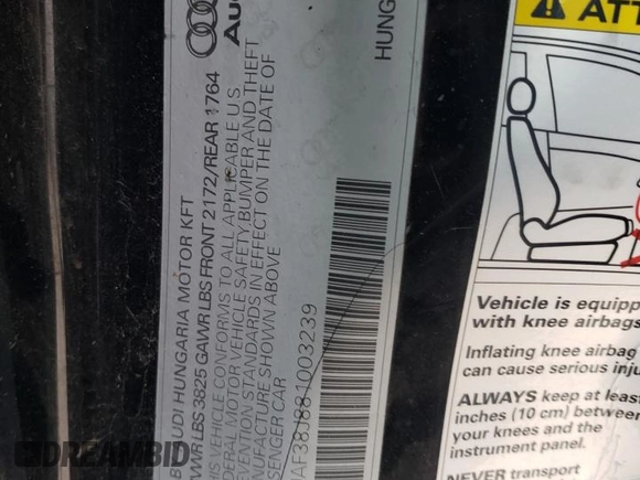 2008 Audi TT 2.0T z VIN TRUAF38J881003239, wystawiony jako Copart lot #44461675 z przebiegiem 167 366 mil mil oraz Szkoda całkowita • Salvage title. Historia ofert i sprzedaży dostępna na DreamBid. Obrazek 12.