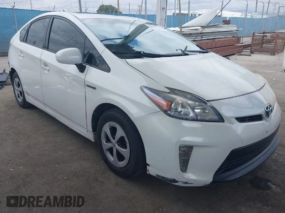 2013 Toyota Prius One with VIN JTDKN3DU1D5607042, listed as a IAAI auction lot 42050779 with 119,586 mi miles. Bid and sale history available at carsss.com. Image 1.