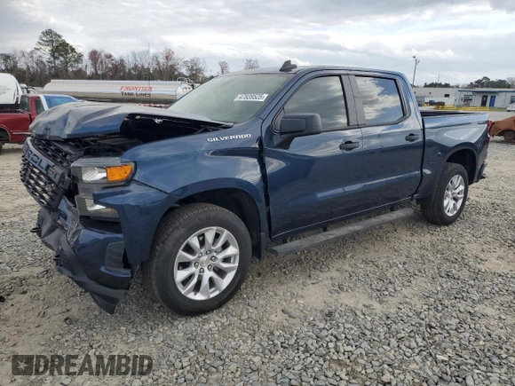 2020 Chevrolet Silverado 1500 Custom with VIN 3GCPWBEF9LG202504, listed as a Copart auction lot 47839525 with 14,233 mi miles and Non Repairable. Bid and sale history available at carsss.com. Image 1.