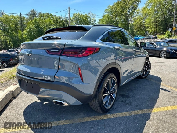 2024 Infiniti QX55 Luxe z VIN 3PCAJ5JR6RF109217, wystawiony jako Copart lot #58733135 z przebiegiem 24 412 mil mil oraz Nie do naprawy. Historia ofert i sprzedaży dostępna na DreamBid. Obrazek 3.