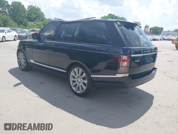 2015 Land Rover Range Rover Supercharged with VIN SALGS2TF1FA219503, listed as a IAAI auction lot 42580352 with 104,534 mi miles and . Bid and sale history available at DreamBid. Image 3.