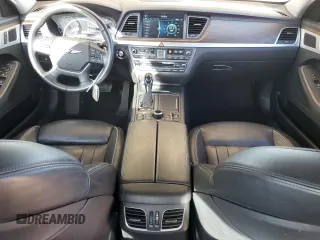 2017 Genesis G80 3.8L with VIN KMHGN4JE6HU177749, listed as a Copart auction lot 80256434 with 90,191 mi miles and Salvage Title. Bid and sale history available at carsss.com. Image 8.