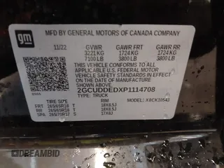 2023 Chevrolet Silverado 1500 LT с VIN 2GCUDDEDXP1114708, выставлен на аукционе IAAI как лот 41785390 с пробегом Не указан миль и . История ставок и продаж доступна на DreamBid. Изображение 9.