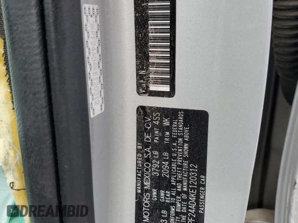 2019 Kia Forte LXS with VIN 3KPF24AD4KE120312, listed as a Copart auction lot 61841805 with 84,243 mi miles and Salvage title. Bid and sale history available at DreamBid. Image 12.