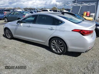2015 Hyundai Genesis 3.8L with VIN KMHGN4JEXFU047955, listed as a Copart auction lot 48955005 with 91,274 mi miles and Salvage Title. Bid and sale history available at carsss.com. Image 2.