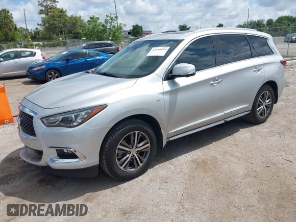2017 Infiniti QX60 with VIN 5N1DL0MN8HC511220, listed as a IAAI auction lot 42140409 with 98,181 mi miles and . Bid and sale history available at carsss.com. Image 2.